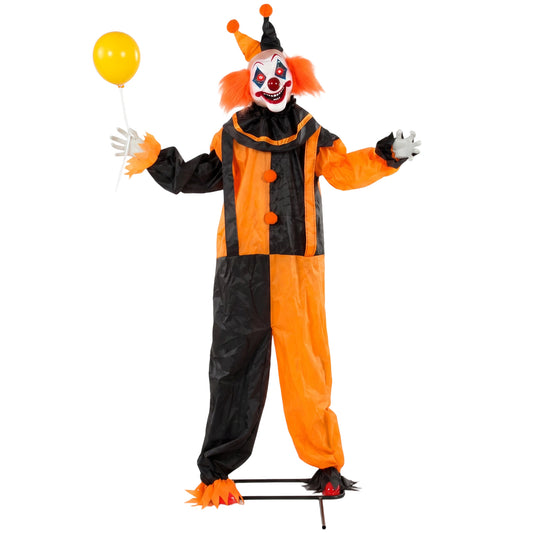 190 cm Life Size Animated Clown Halloween Decorations Outdoor Indoor