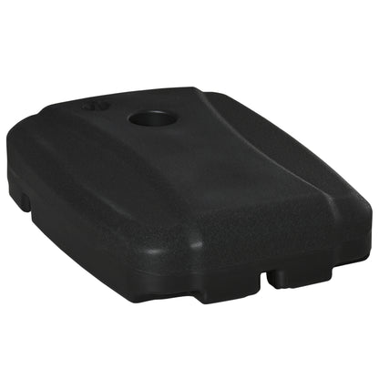 7.5kg Parasol Base w/ Wheels Water and Sand, Up to 100kg Black