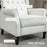 Manual Reclining Armchair Recliner with Footrest Cream White