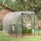 Polytunnel Greenhouse Walk-in Grow House with Plasric Cover, Door, Mesh Window and Steel Frame, 3 x 2 x 2m, Clear