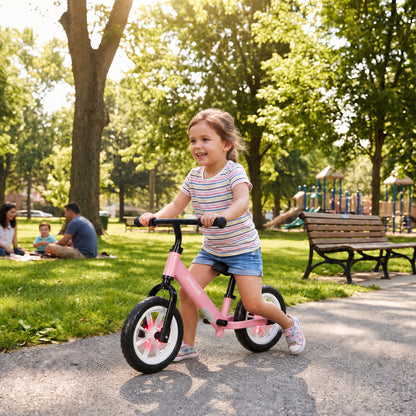 11.2" Balance Bike with Lighting Wheels for 2-5 Years, Pink