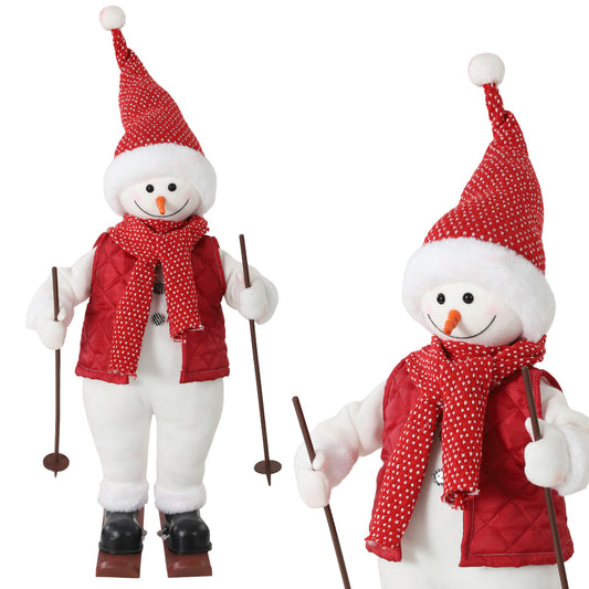 2ft Christmas Singing Skiing Santa Claus with Ski Board and Poles