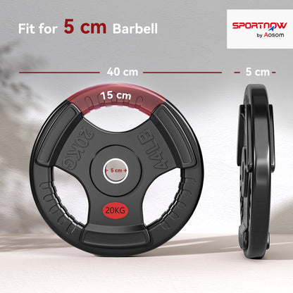 20kg Olympic Weight Plate, Weight Plate Disc with Tri-Grips