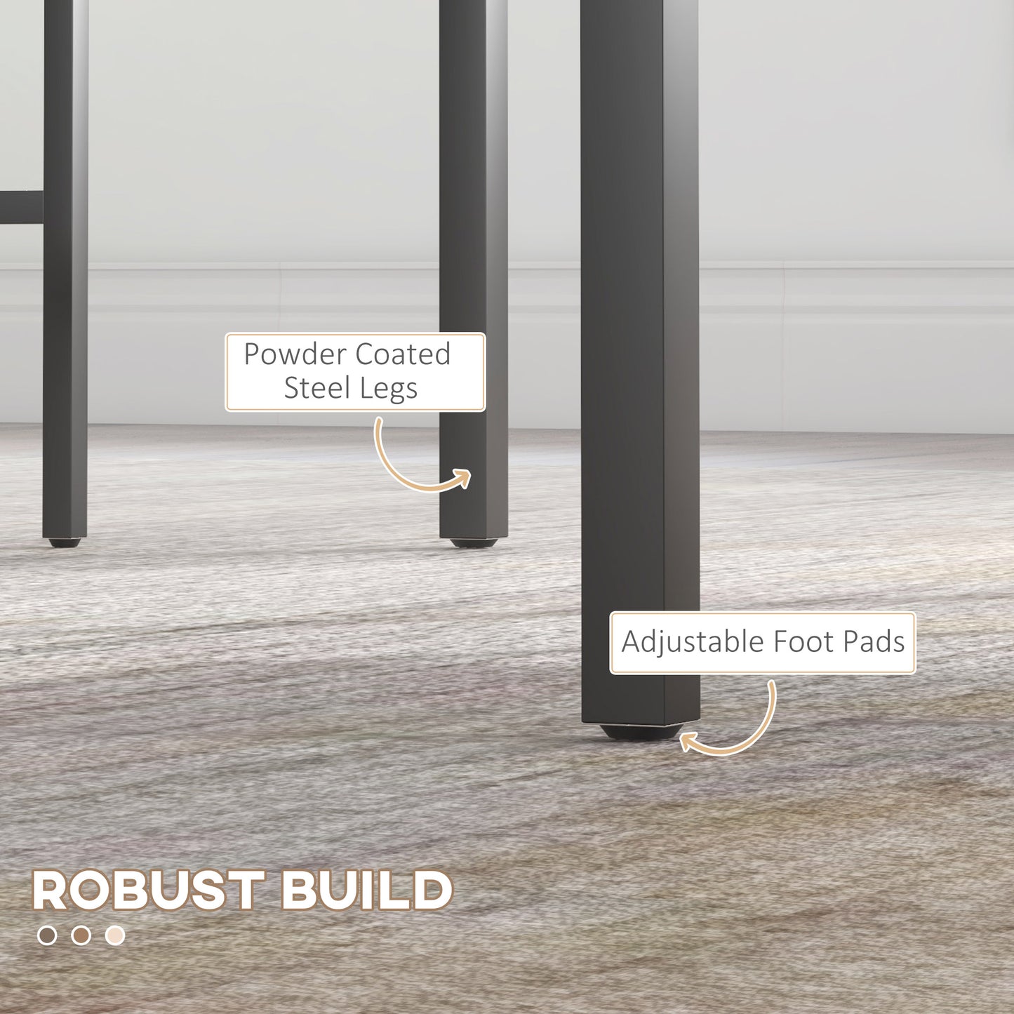 Dining Table and Chairs Set of 4 with 2 Chairs Bench for Kitchen Natural