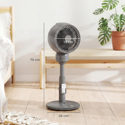 9" Pedestal Cooling Fan with Adjustable Speed and Mode, Grey