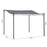 Garden Gazebo Awning 3x3m Freestanding Metal Wall Awning Canopy Grey