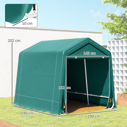 Outdoor Garden Storage Shed Waterproof Bike Tent  w/ Zipper Doors