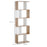 5-tier Bookcase Storage Display Shelving S Shape design Unit Divider White