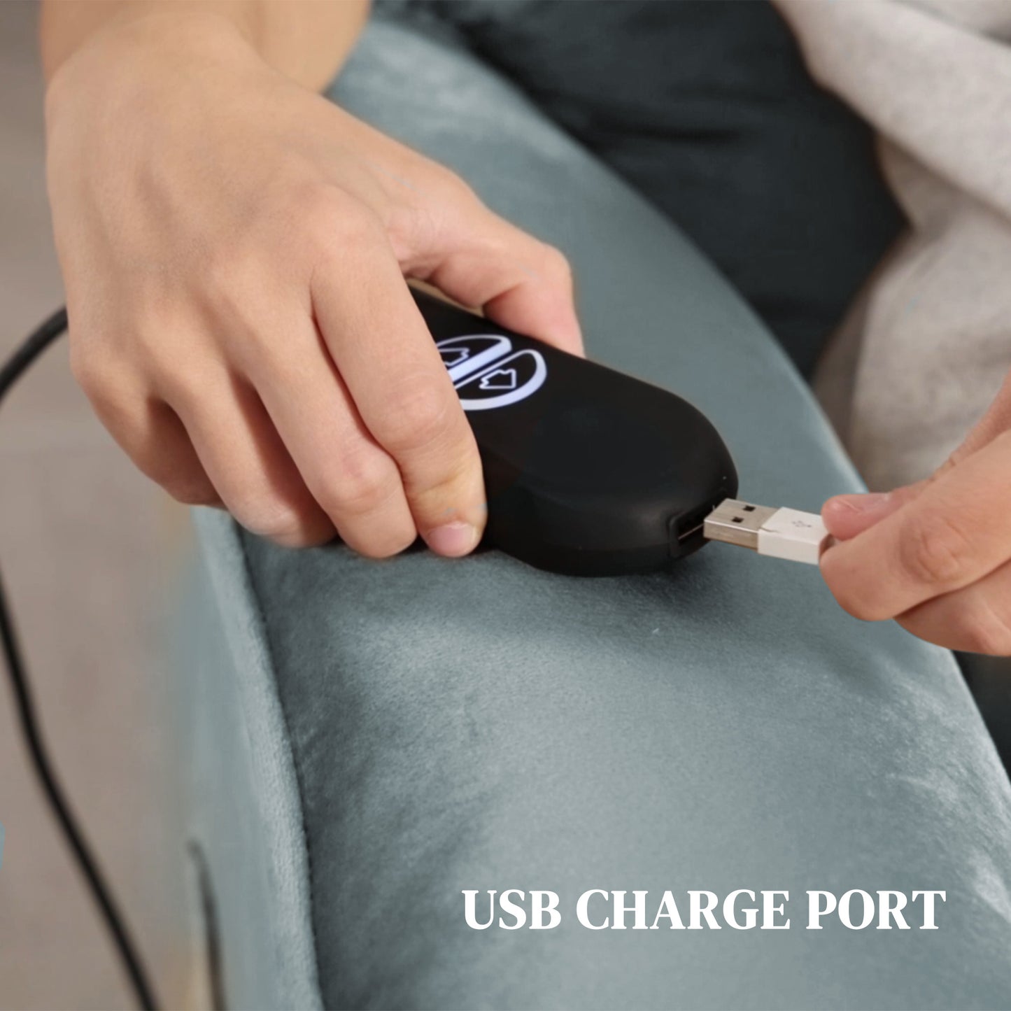 Power Lift Recliner Chair for Elderly w/ Remote Control, Dark Grey