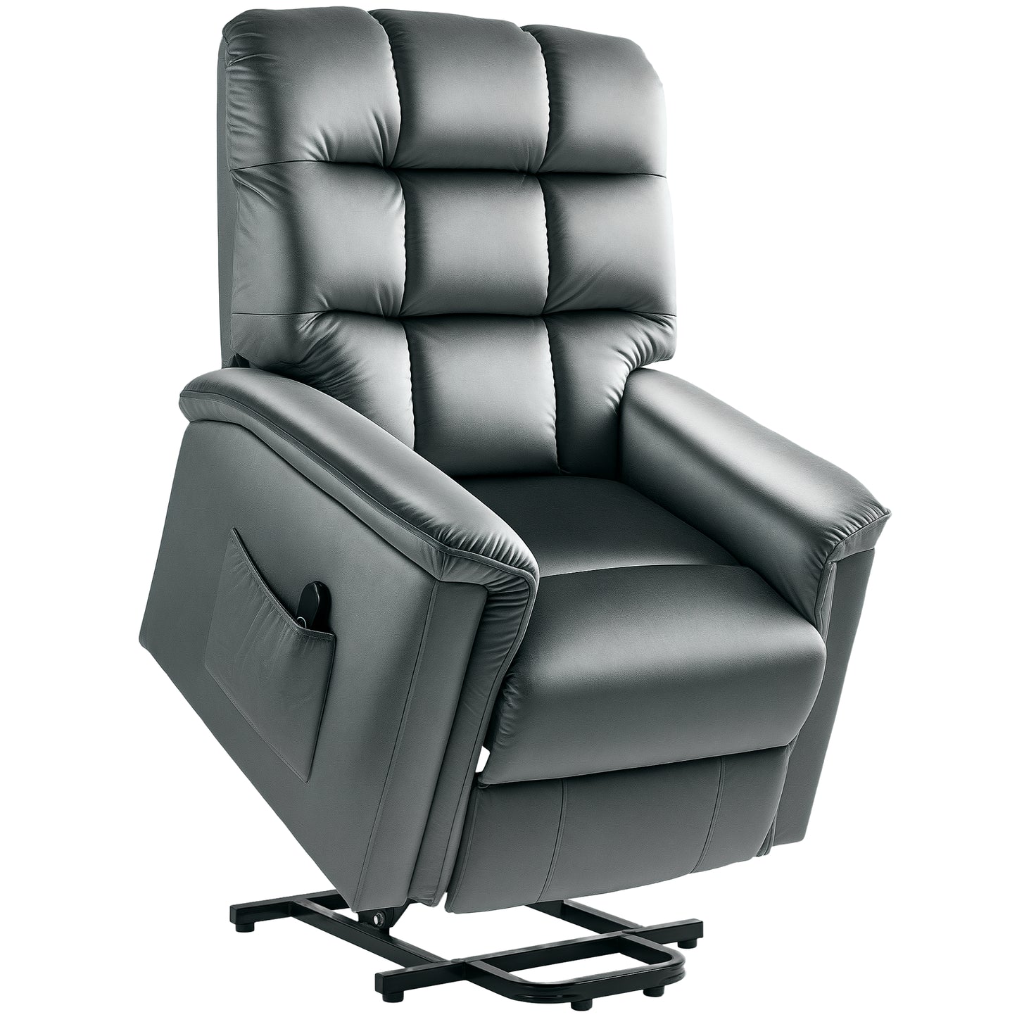 Power Lift Recliner Chair for Elderly w/ Remote Control, Dark Grey