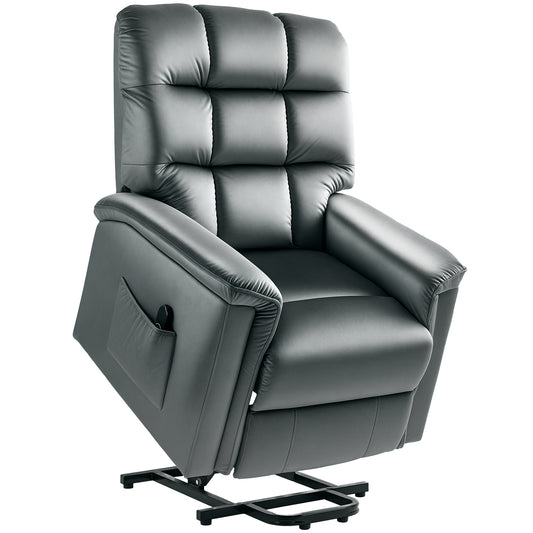 Power Lift Recliner Chair for Elderly w/ Remote Control, Dark Grey