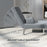 Single Folding 5 Position Convertible Sleeper Chair Sofa Bed Grey