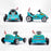 6V Electric Go Kart w/ Music, Light, Horn, for 3-5 Years, Blue