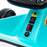 6V Electric Go Kart w/ Music, Light, Horn, for 3-5 Years, Blue