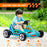 6V Electric Go Kart w/ Music, Light, Horn, for 3-5 Years, Blue