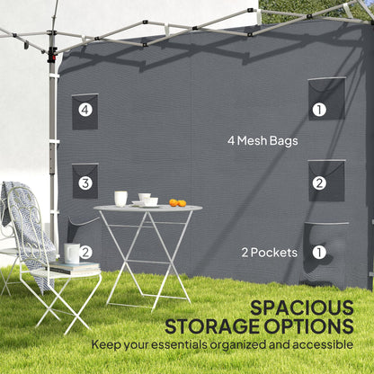 Side Panel for 3x3 m Pop Up Gazebos, 1 Pack Sidewall Only, Grey