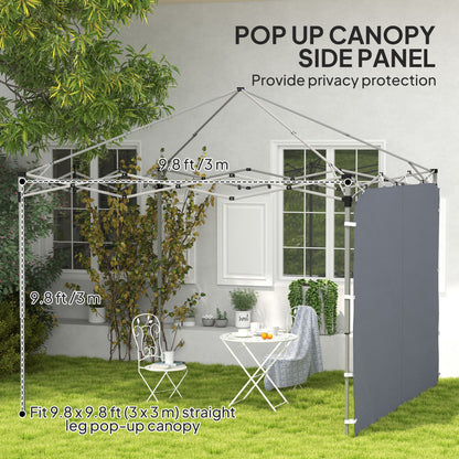 Side Panel for 3x3 m Pop Up Gazebos, 1 Pack Sidewall Only, Grey
