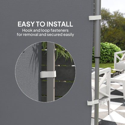 Side Panel for 3x3 m Pop Up Gazebos, 1 Pack Sidewall Only, Grey
