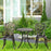 3 Piece Garden Bistro Set Aluminium Outdoor Furniture Set for 2 Patio Chairs and Table with Umbrella Hole Bronze Tone