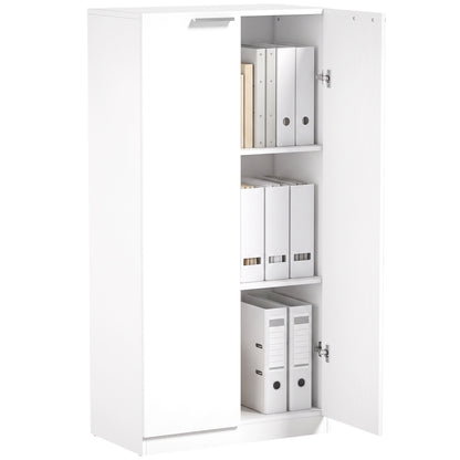 3-Tier Wooden Storage Cabinet Cupboard Soft Close 120 cm Tall White