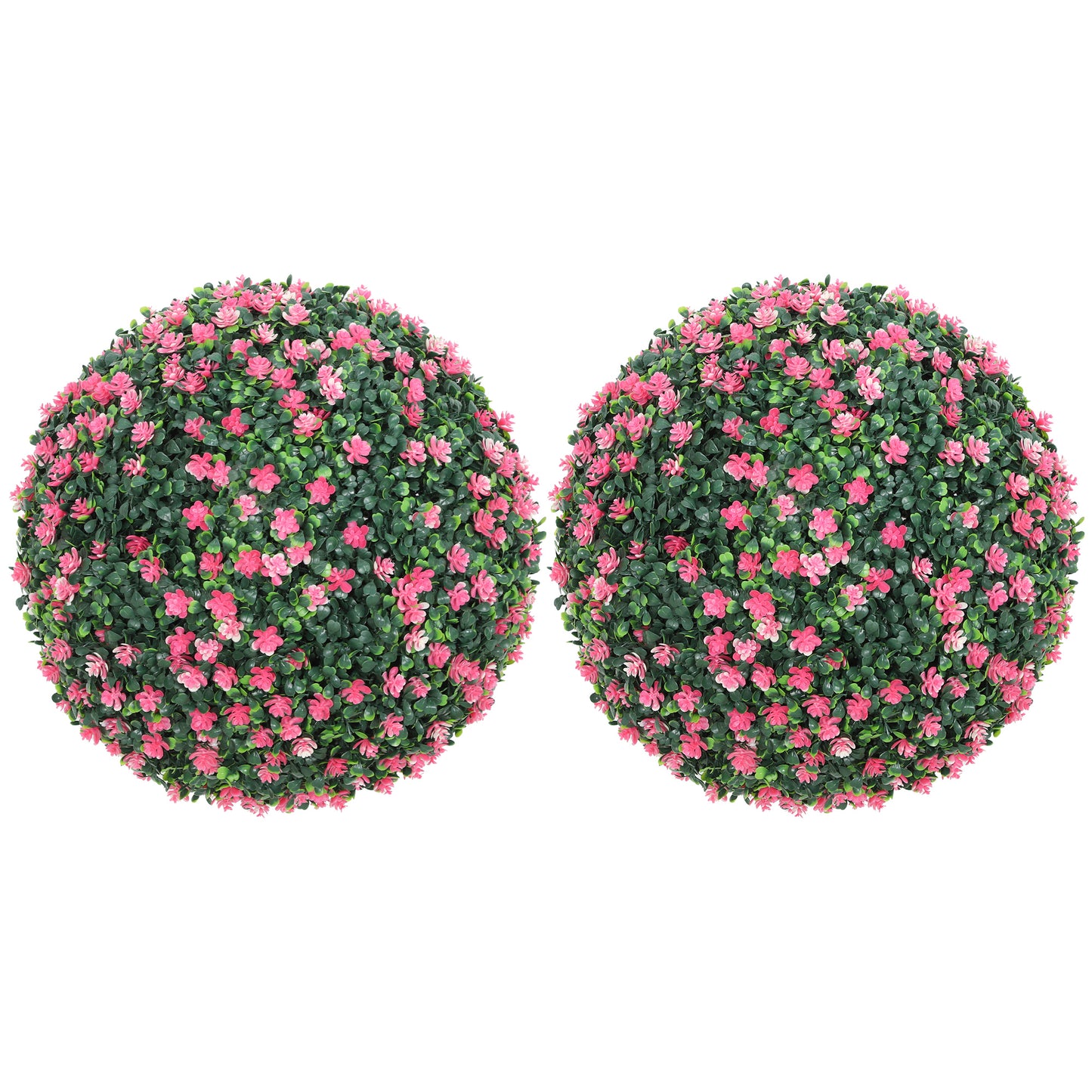 Set of 2 Artificial Topiary Balls Indoor Outdoor Faux Boxwood Balls