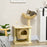 Cat Tree for Indoor Cats with Scratching Posts, Cat House, Bed, Toy Ball, Beige