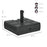 40kg Square Umbrella Parasol Base with Wood Effect, Plastic Umbrella Stand for Outdoor Patio Umbrella, Black