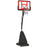 2.45-3.05m Portable Basketball Hoop and Stand with Wheels, Red