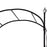 Garden Decorative Metal Arch with Gate Outdoor Patio Trellis Arbor for Climbing Plant Archway Antique Black - 108L x 45W x 215Hcm