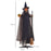 Halloween Witch with Broomstick Animatronic Prop with Light Up Eyes