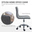 Vinsetto Adjustable Swivel Office Chair with Armless Mid-Back in PU Leather and Chrome Base - Dark Grey