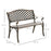 Cast Aluminium Outdoor Garden Bench 2 Seater Antique Patio Porch Park Loveseat Chair, Bronze