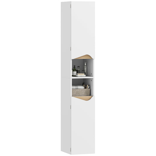 Slim Bathroom Storage Cabinet, Tall Bathroom Cabinet with 2 Doors