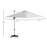 3 x 3(m) Square Cantilever Parasol with Cross Base, Crank Handle, Tilt, 360¬∞ Rotation and Aluminium Frame, White