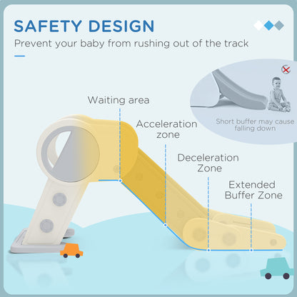 Foldable Kids Slide, Baby Slide for 1.5-3 Years, Grey