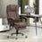 6-Point Vibrating Heat Massage Chair w/ Microfibre Upholstery Brown