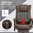 6-Point Vibrating Heat Massage Chair w/ Microfibre Upholstery Brown