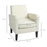 Modern Accent Chair, Occasional Chair with Rubber Wood Legs for Living Room, Bedroom, Cream White