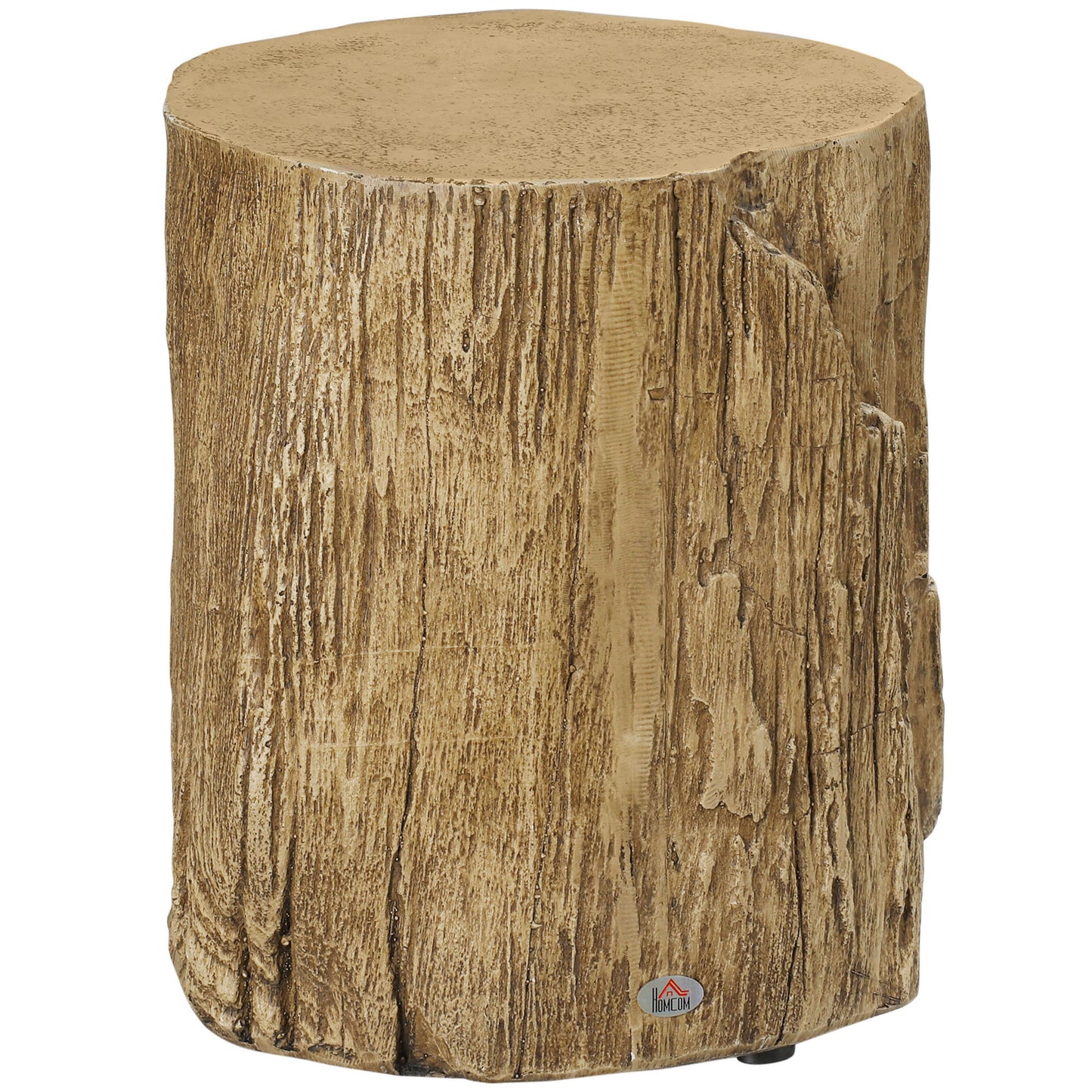Concrete Side Table Tree Stump End Table for Indoor Outdoors Natural