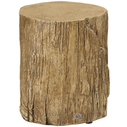Concrete Side Table Tree Stump End Table for Indoor Outdoors Natural