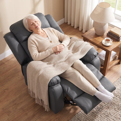 Riser and Recliner Chair Power Lift Recliner with Remote, Dark Grey