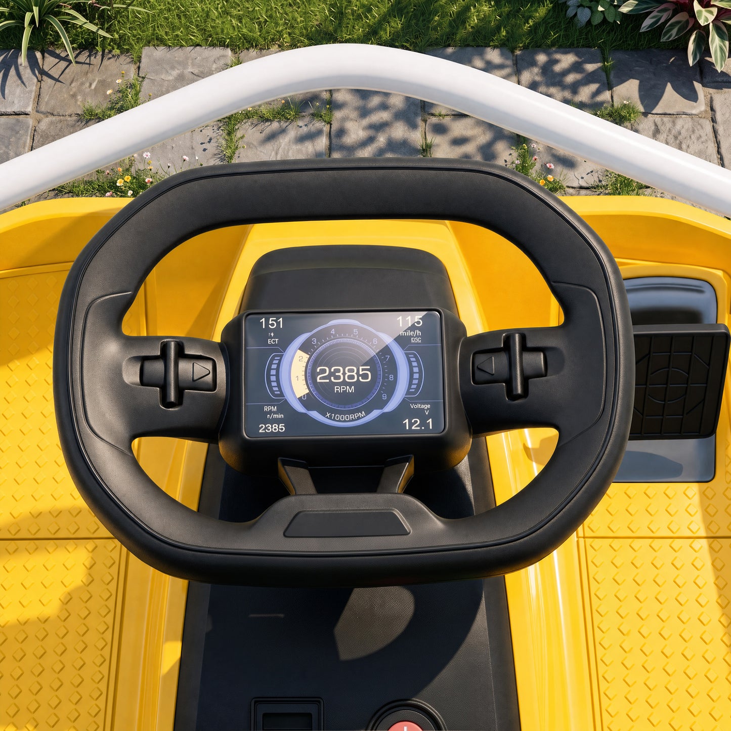 24V Electric Go Kart for Kids with Drift Mode, Soft Start, Yellow