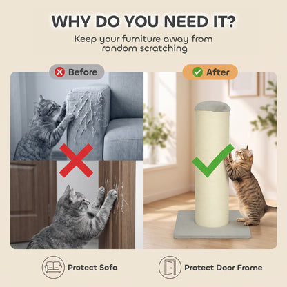 Cat Scratching Post, 76cm Tall Scratch Post for Indoor Cats