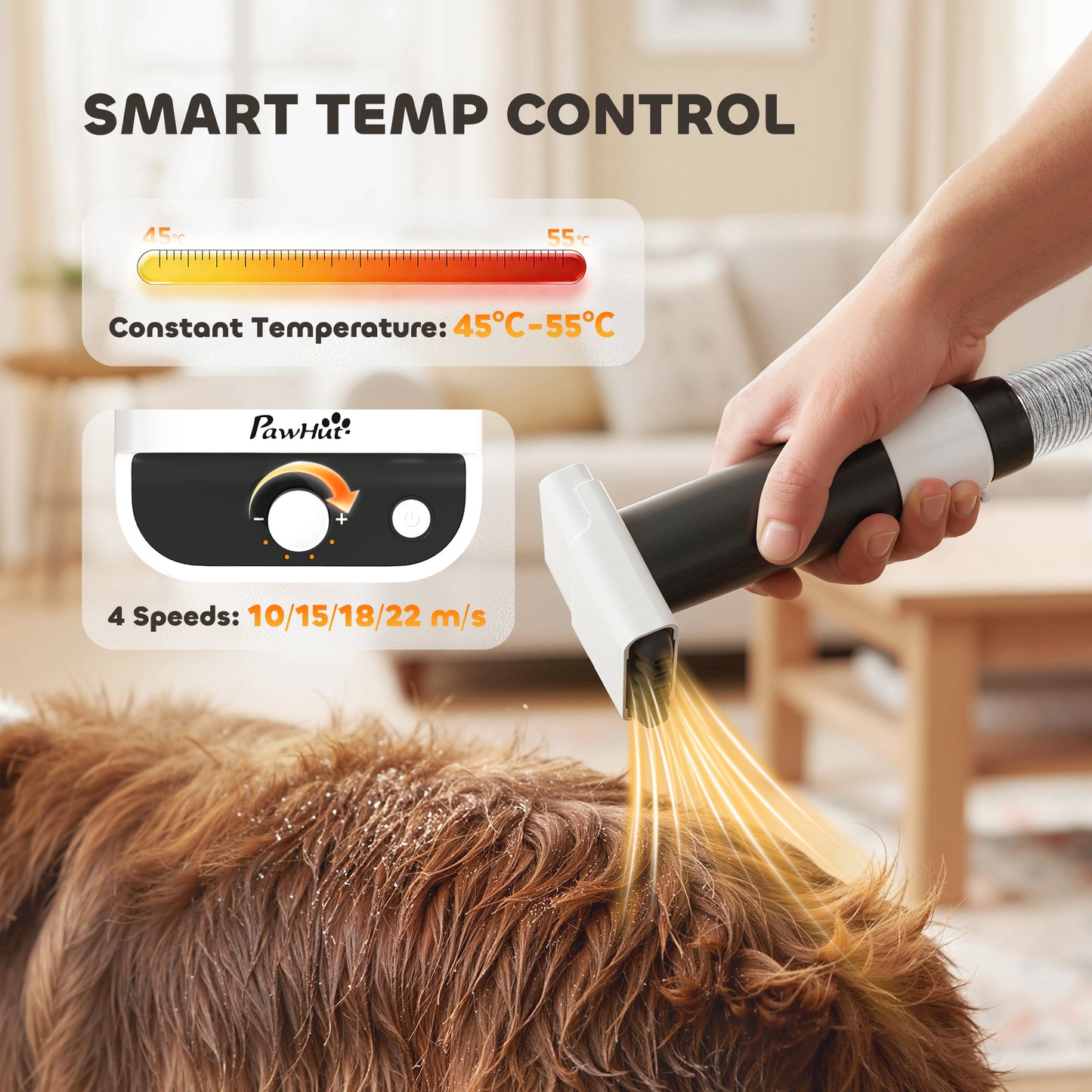 5 in 1 Dog Grooming Vacuum & Dog Dryer with Electric Clipper
