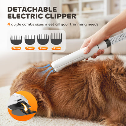 5 in 1 Dog Grooming Vacuum & Dog Dryer with Electric Clipper