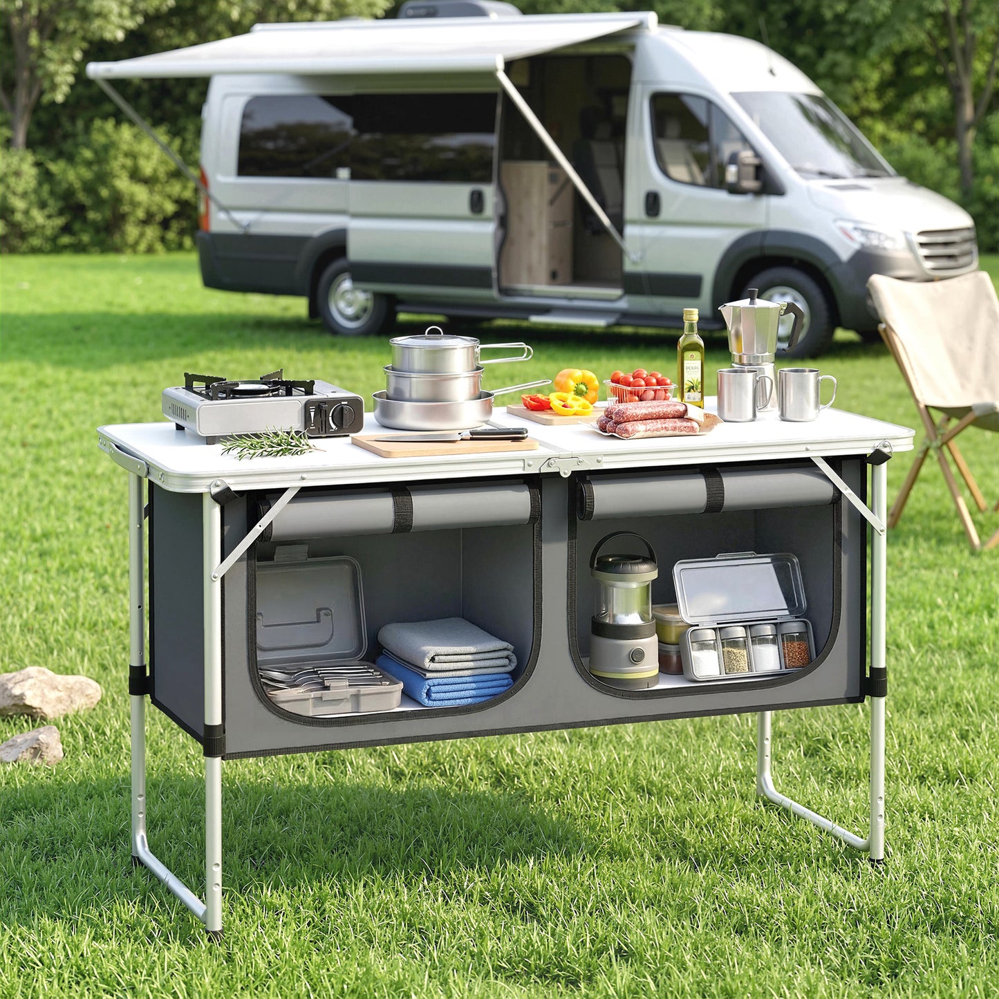 Camping Cupboards Folding Portable with Storage