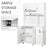 Freestanding Kitchen Storage Unit w/ Cupboard Cabinets Open Compartments Drawers Metal Handles Side Shelf Server Organisation Furniture White