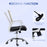 Ergonomic Desk Chair Mesh Office Chair with Adjustable Height Armrest and 360¬¨‚àû Swivel Castor Wheels Black