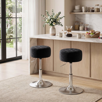 Bar Stool Adjustable Swivel 1 Piece, Black