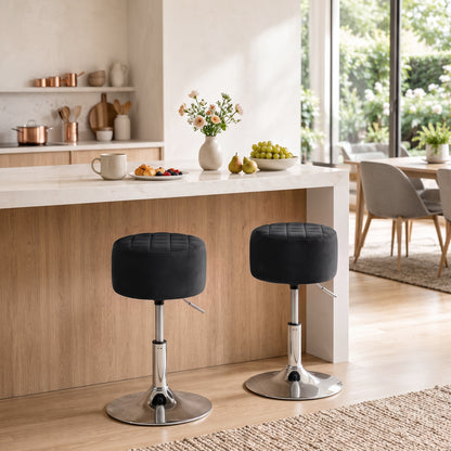 Bar Stool Adjustable Swivel 1 Piece, Black